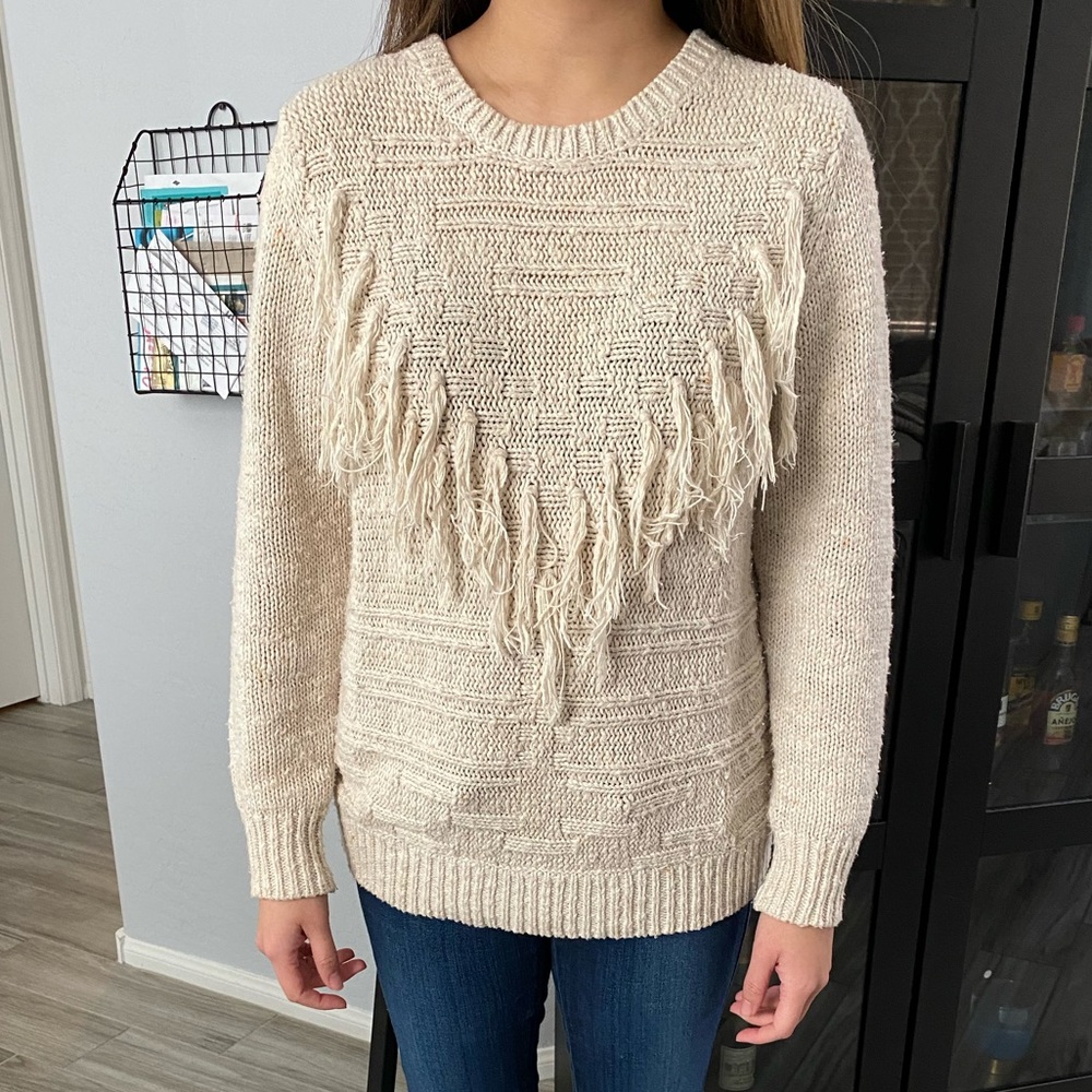 Staring at Stars (Urban Outfitters) knit sweater with fray detail in Medium.